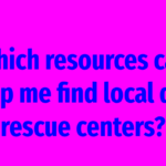 Which resources can help me find local dog rescue centers?